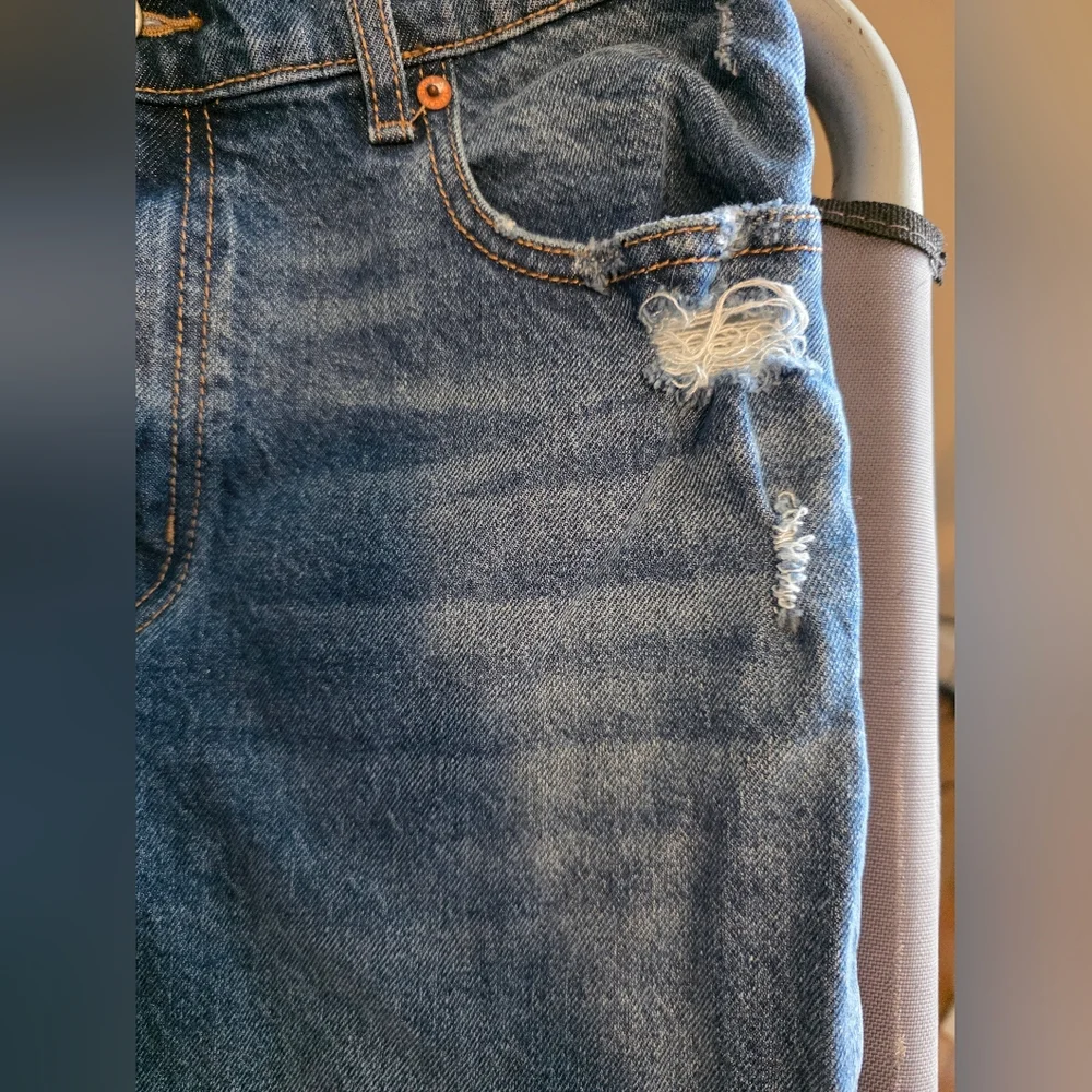 American Eagle Outfitters Baggy Wide Leg Blue Jeans - Picture 3 of 5